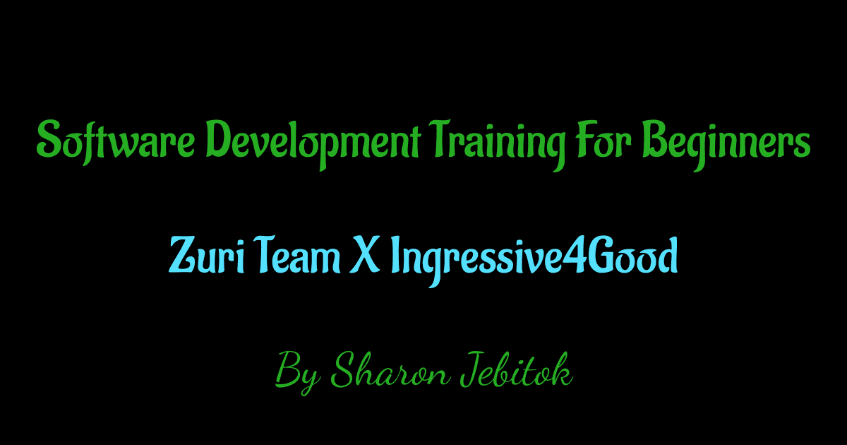 Zuri Training: Software Development for Beginners