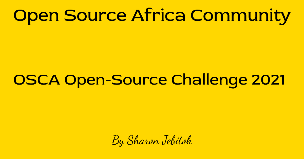 OSCA Open-Source Challenge 2021