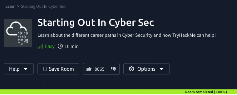 Starting Out In CyberSec: (TryHackMe)