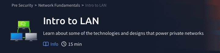 Network Fundamentals: Intro to LAN (TryHackMe)