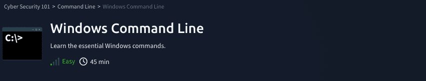 Command Line: Windows Command Line (TryHackMe)