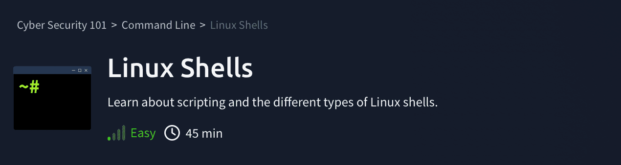 Command Line: Linux Shell (TryHackMe)