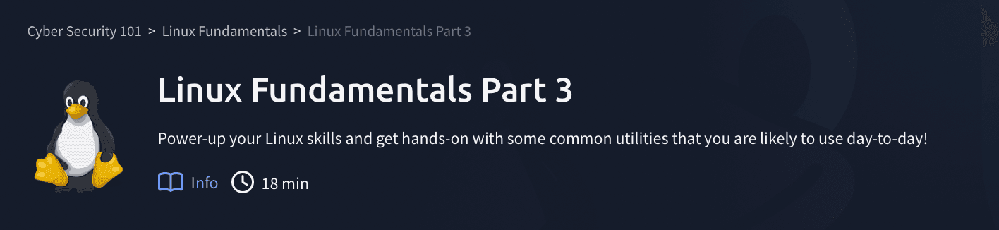 Linux Fundamentals: Linux Fundamentals Part 3 (TryHackMe)