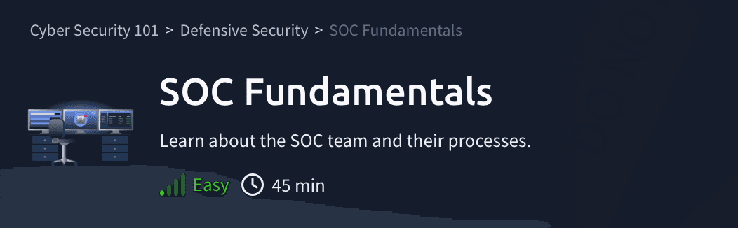 Defensive Security: SOC Fundamentals (TryHackMe)