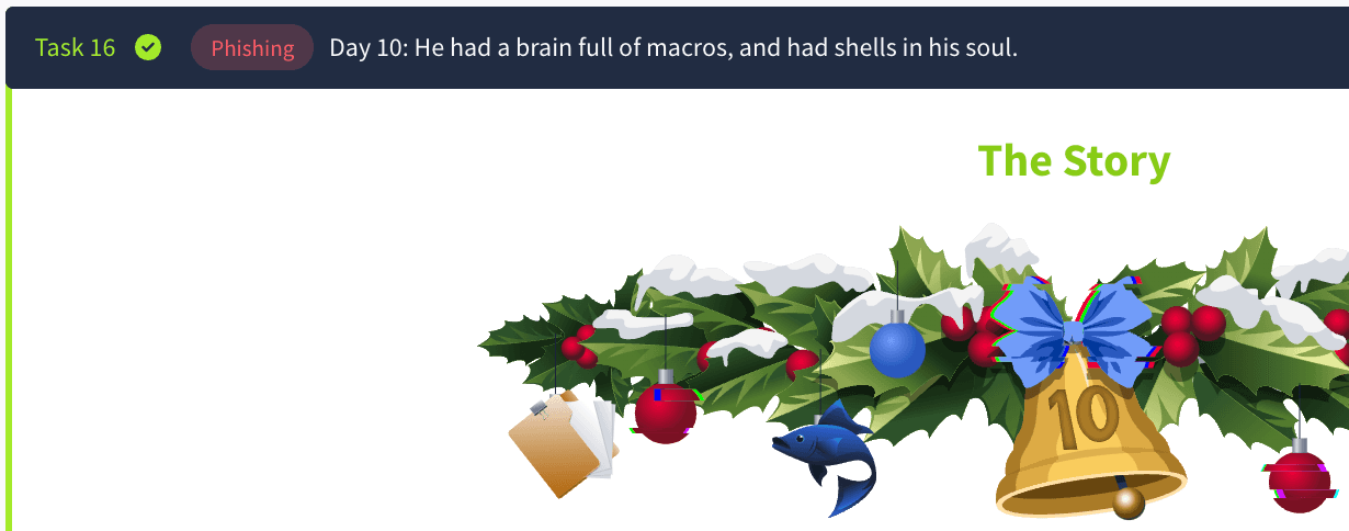 The Advent of Cyber: Day 10: Phishing - He had a brain full of macros, and had shells in his soul. (TryHackMe)