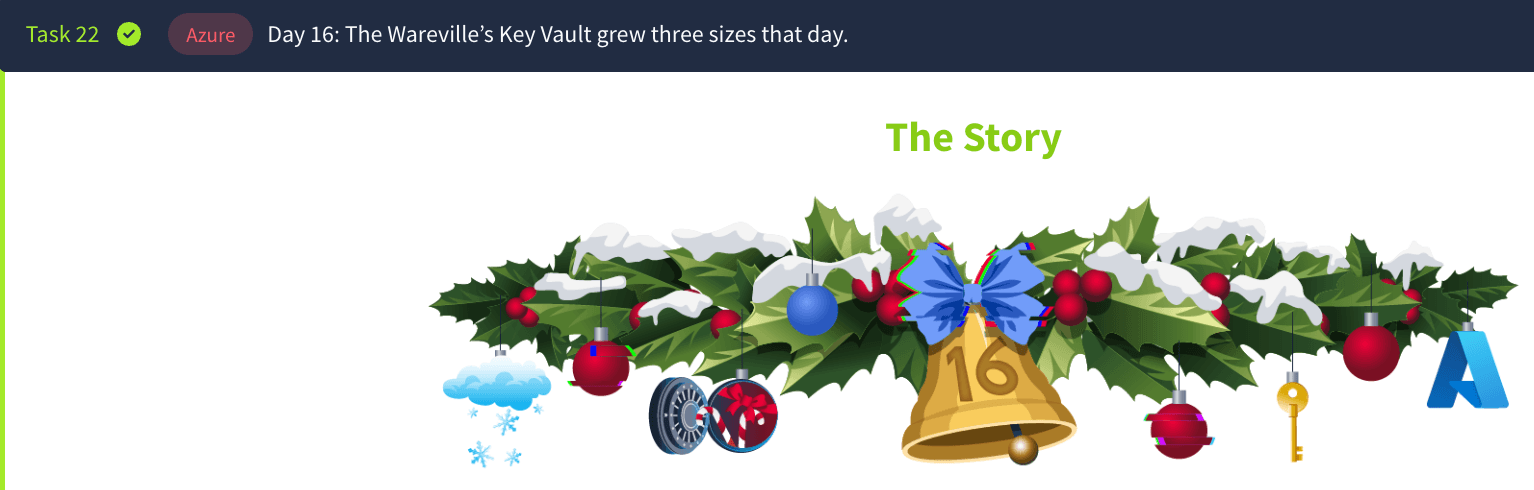 The Advent of Cyber: Day 16: Azure - Wareville's Key Vault grew three sizes that day. (TryHackMe)
