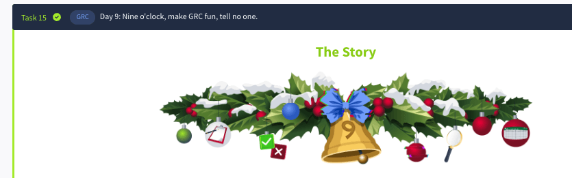 The Advent of Cyber: Day 9: GRC - Nine o'clock, make GRC fun, tell no one. (TryHackMe)