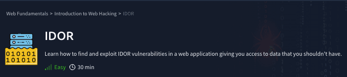Introduction to Web Hacking: IDOR (TryHackMe)