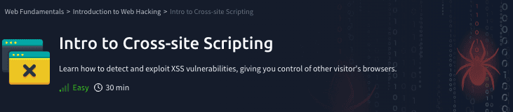 Introduction to Web Hacking: Intro to Cross-site Scripting (TryHackMe)