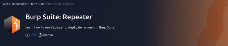 Web Fundamentals: Burp Suite - Repeater (TryHackMe)