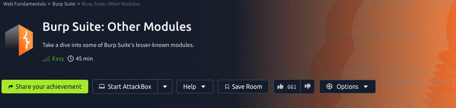Web Fundamentals: Burp Suite - Other Modules (TryHackMe)