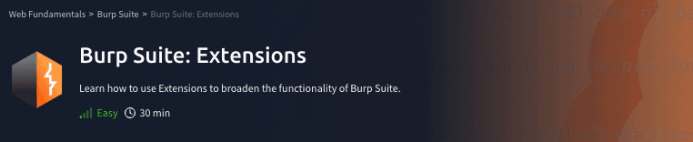Web Fundamentals: Burp Suite - Extensions (TryHackMe)