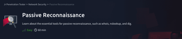 Network Security: Passive Reconnaissance (TryHackMe)