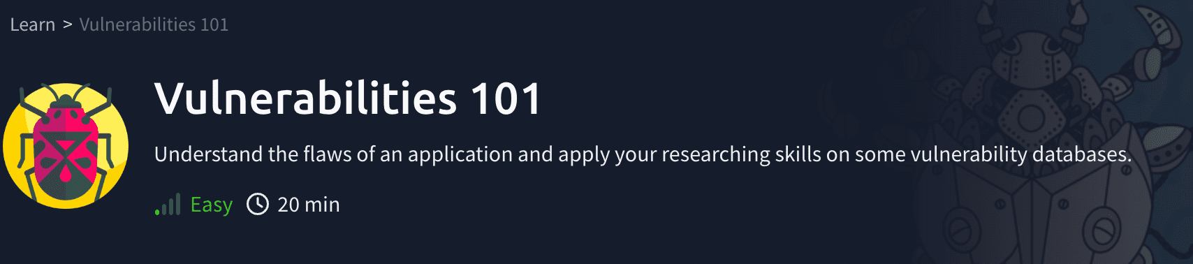 Vulnerability Research: Vulnerabilities 101
(TryHackMe)