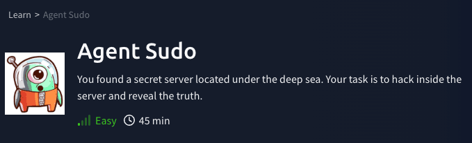 Challenges: Agent Sudo (TryHackMe)