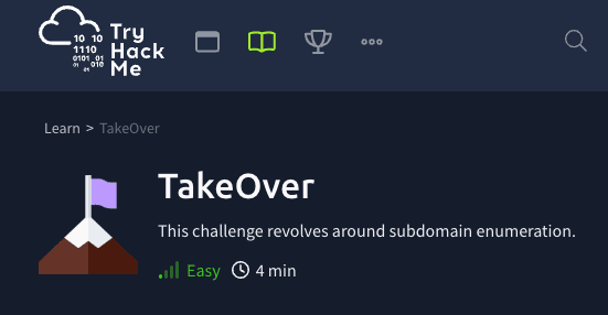 Challenges: Takeover (TryHackMe)
