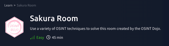 Challenges: Sakura Room - OSINT (TryHackMe)
