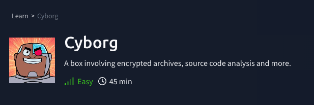 Challenges: Cyborg (TryHackMe)