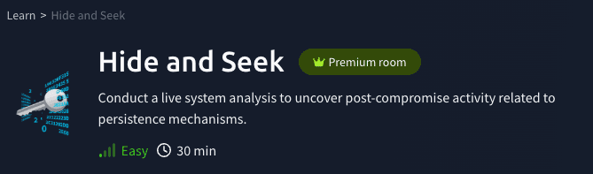 Challenges: Hide and Seek (TryHackMe)