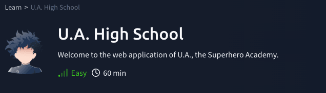 Challenges: U.A High School (TryHackMe)