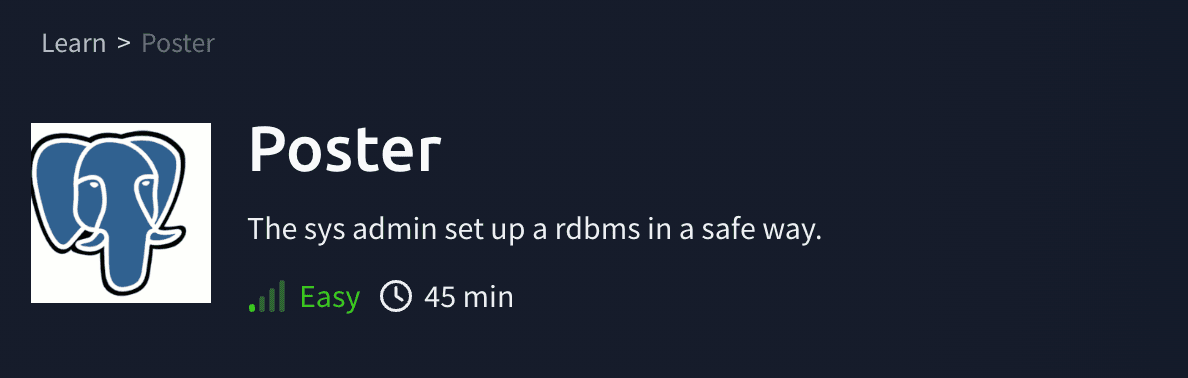 Challenges: Poster (TryHackMe)