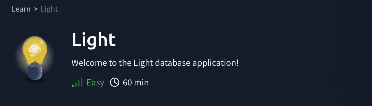 Challenges: Light (TryHackMe)