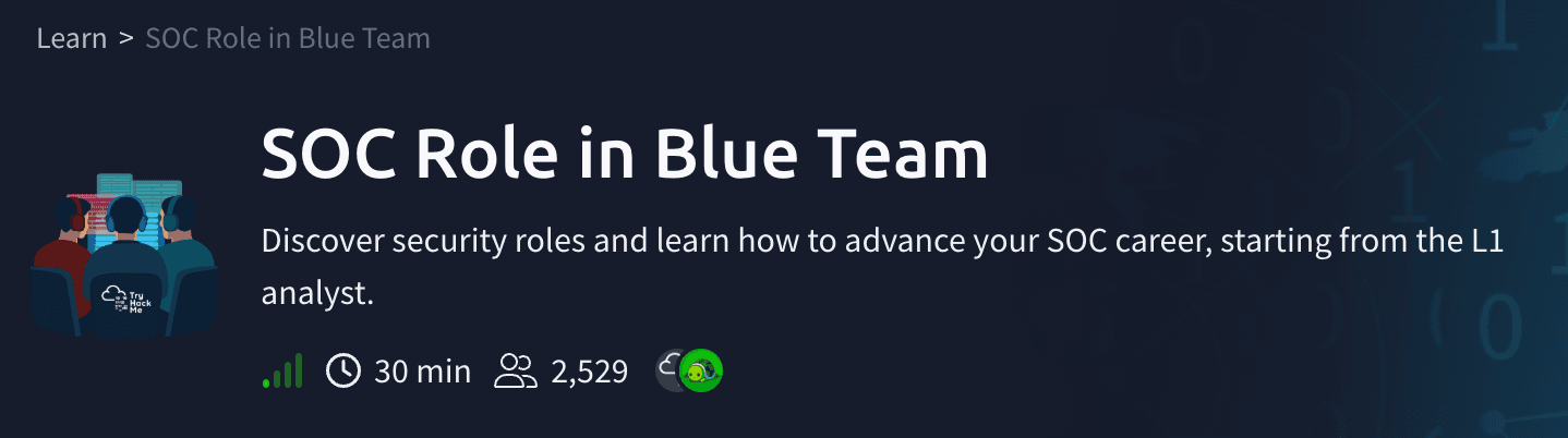 SOC Role in Blue Team (TryHackMe)