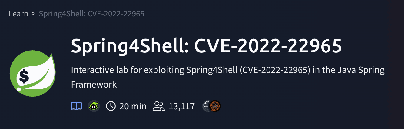 Spring4Shell: CVE-2022-22965 (TryHackMe)