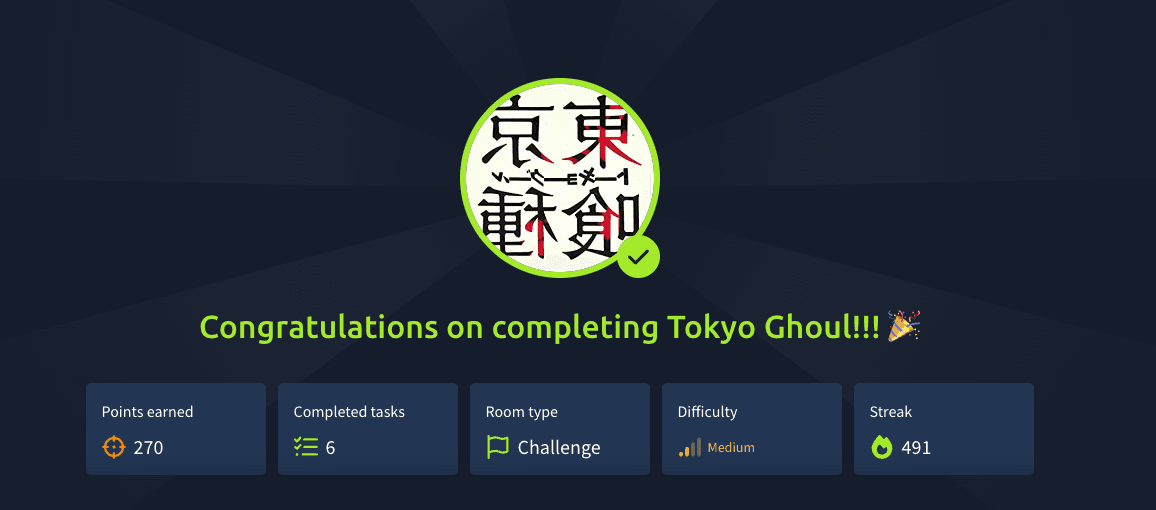 Challenge: Tokyo Ghoul (TryHackMe)