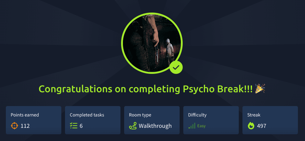 Psycho Break (TryHackMe CTF Walkthrough)