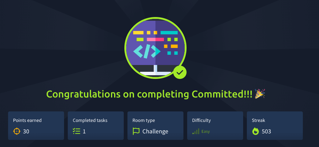 Committed - Git Commits & Logs (TryHackMe)
