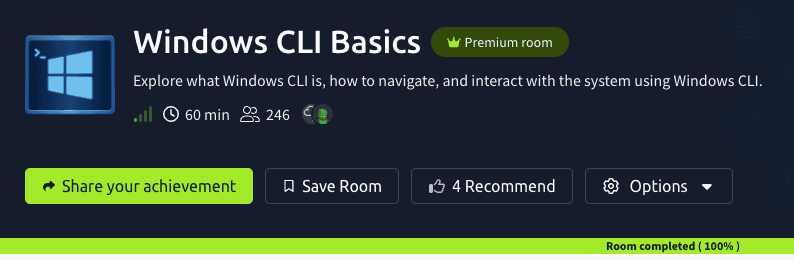 Windows CLI Basics (TryHackMe)