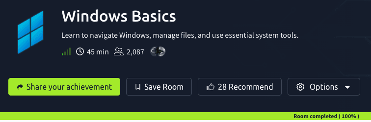 Windows Basics (TryHackMe)