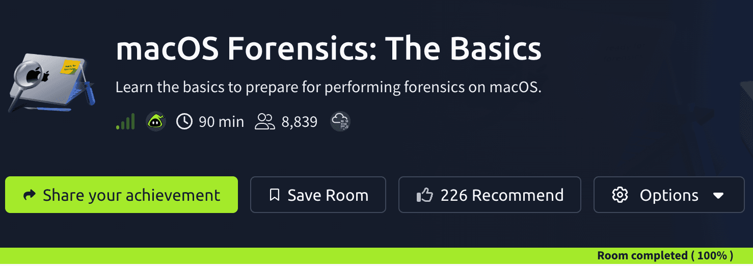 macOS Forensics: The Basics (TryHackMe)