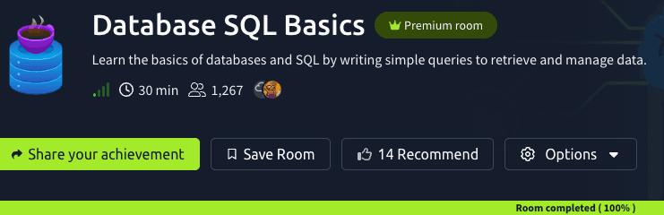 Database SQL Basics (TryHackMe)