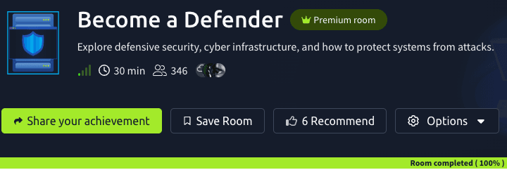 Become a Defender (TryHackMe)