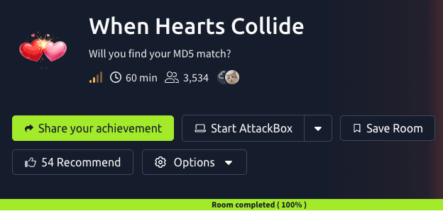 When Hearts Collide (TryHackMe) - MD5 Collision