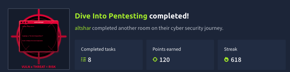 Dive Into Pentesting (TryHackMe)