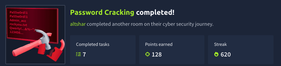 Password Cracking (TryHackMe)