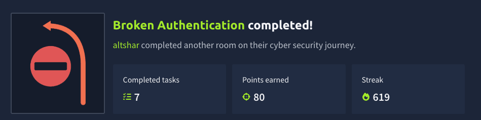 Broken Authentication (TryHackMe)