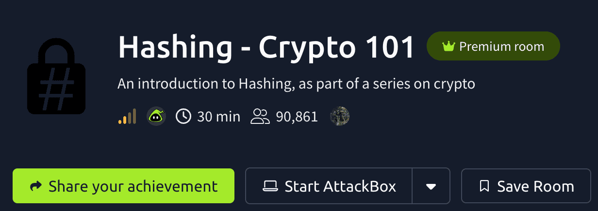 Hashing - Crypto 101 (TryHackMe)