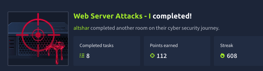 Web Server Attacks - I (TryHackMe)