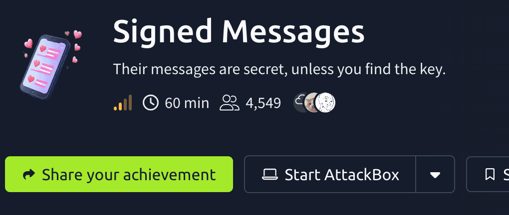 Signed Messages (TryHackMe)