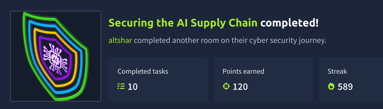 Securing the AI Supply Chain (TryHackMe)