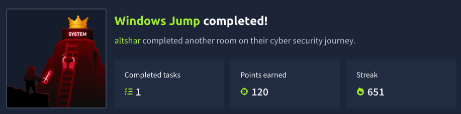 Windows Jump (TryHackMe)