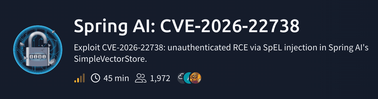 Spring AI: CVE-2026-22738 (TryHackMe)