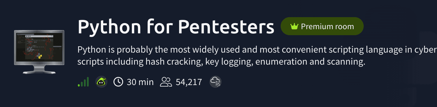 Python for Pentesters (TryHackMe)