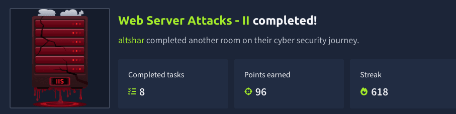 Web Server Attacks - II (TryHackMe)