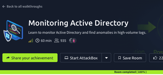 Monitoring Active Directory (TryHackMe)