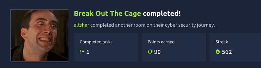 Break Out The Cage (CTF Challenge - THM)